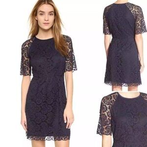 Madewell Magnolia Waisted Lace Mini Dress Navy Size 6
